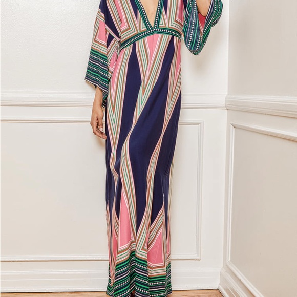 Lulus Montecito Printer Maxi Dress Sz S - Picture 5 of 7